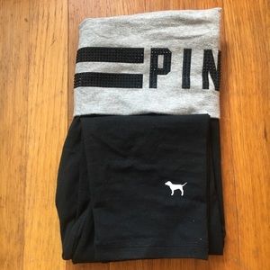 PINK CROPPED LEGGINGS